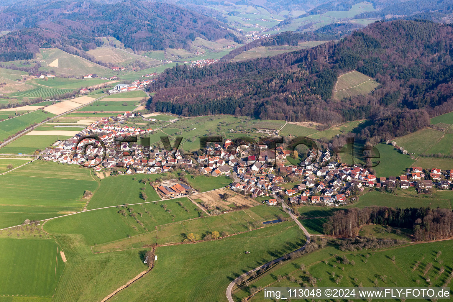 Photographie aérienne de Heuweiler dans le département Bade-Wurtemberg, Allemagne