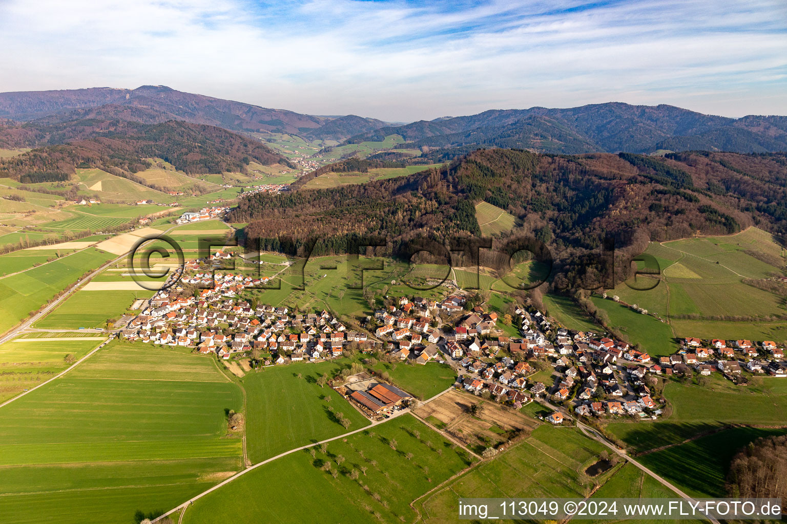 Vue aérienne de Quartier Vorderheuweiler in Heuweiler dans le département Bade-Wurtemberg, Allemagne