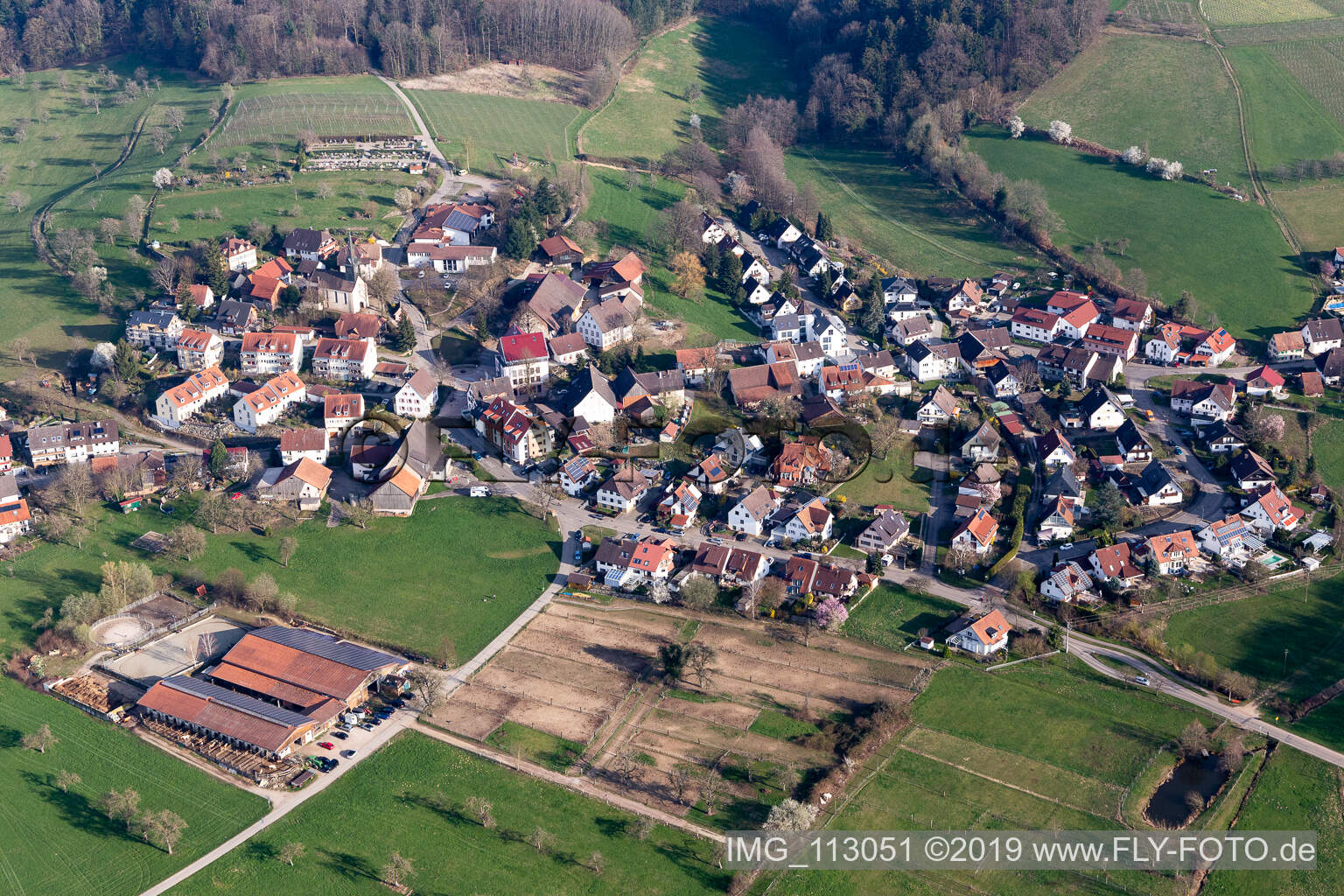 Heuweiler dans le département Bade-Wurtemberg, Allemagne d'en haut