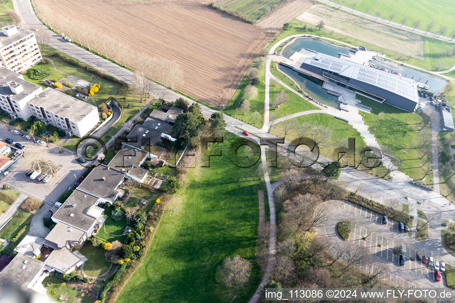 Vue aérienne de Centre culturel et communautaire à Denzlingen dans le département Bade-Wurtemberg, Allemagne