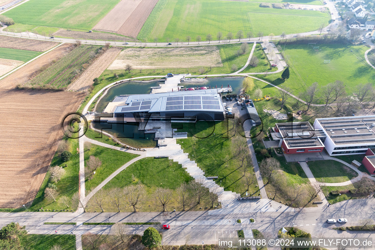 Photographie aérienne de Centre culturel et communautaire à Denzlingen dans le département Bade-Wurtemberg, Allemagne