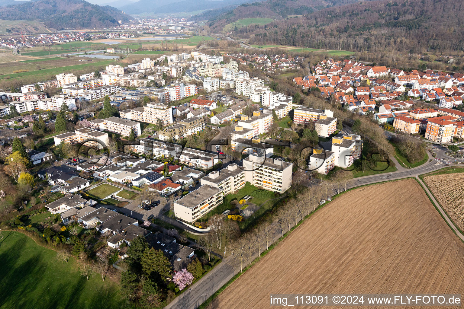 Photographie aérienne de Denzlingen dans le département Bade-Wurtemberg, Allemagne