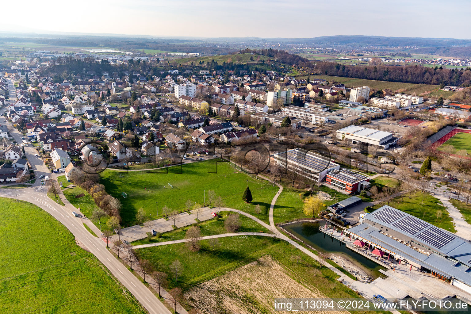 Denzlingen dans le département Bade-Wurtemberg, Allemagne d'en haut