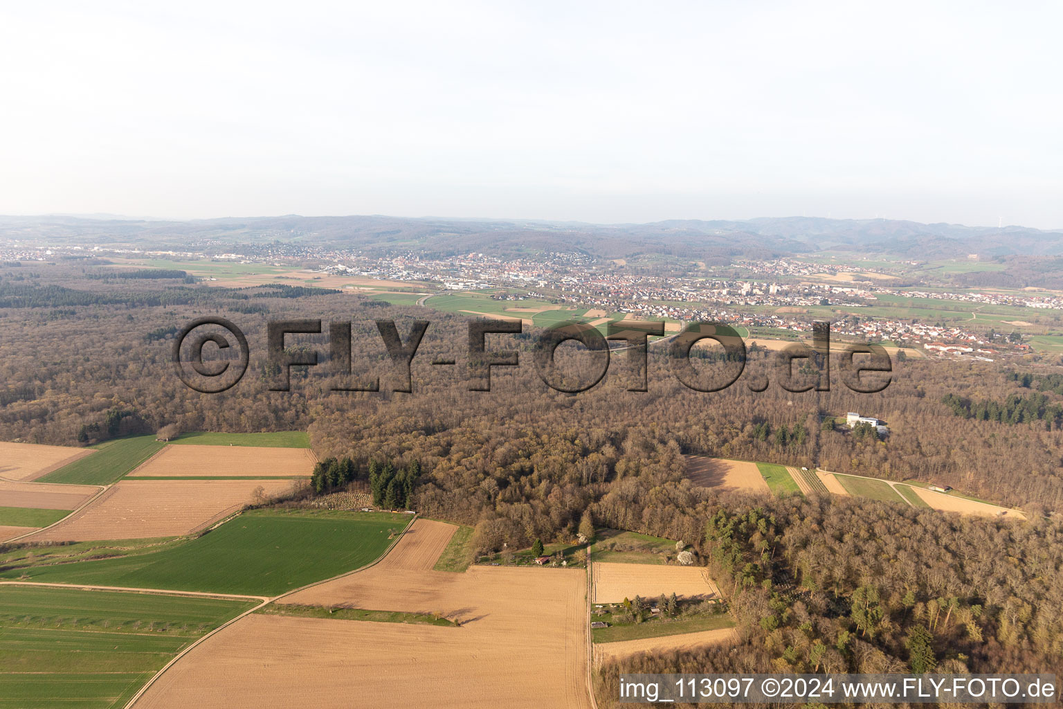 Vue aérienne de Emmendingen dans le département Bade-Wurtemberg, Allemagne