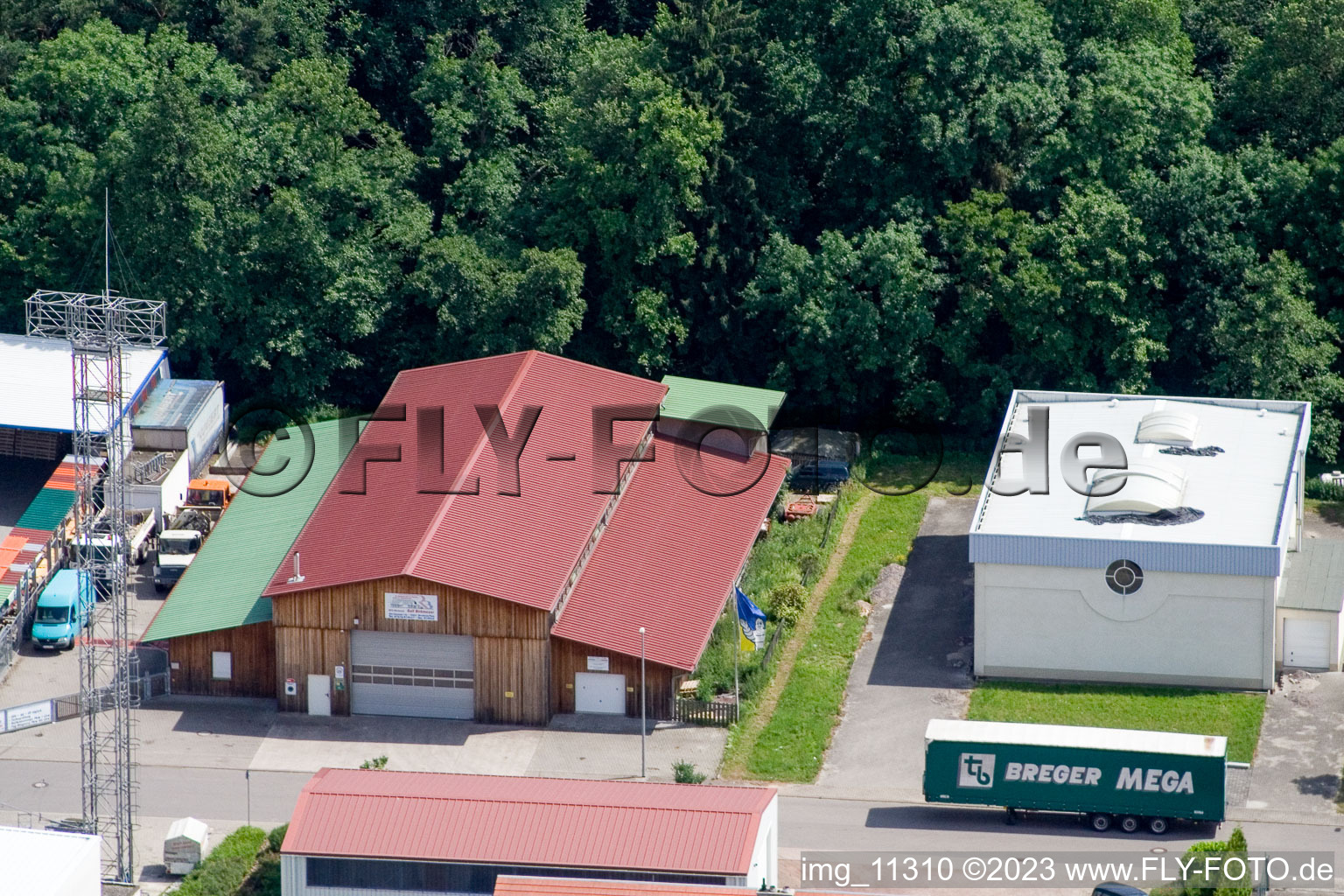 Photographie aérienne de Zone industrielle de Gäxwald à le quartier Herxheim in Herxheim bei Landau dans le département Rhénanie-Palatinat, Allemagne