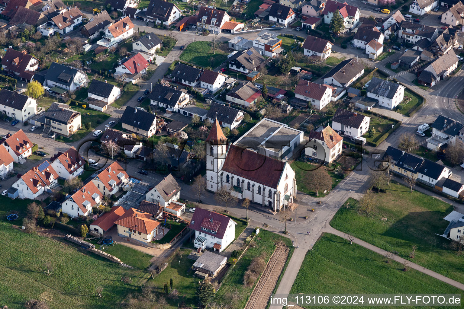 Photographie aérienne de Reute dans le département Bade-Wurtemberg, Allemagne