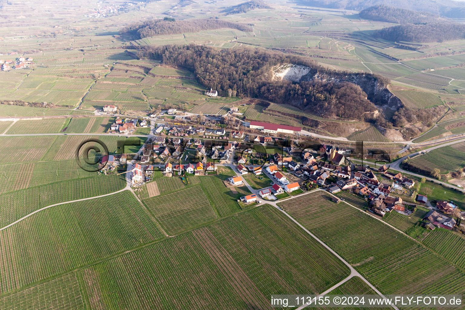 Vogtsburg im Kaiserstuhl dans le département Bade-Wurtemberg, Allemagne hors des airs