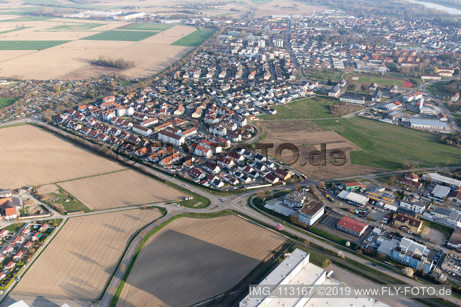 Photographie aérienne de Breisach am Rhein dans le département Bade-Wurtemberg, Allemagne