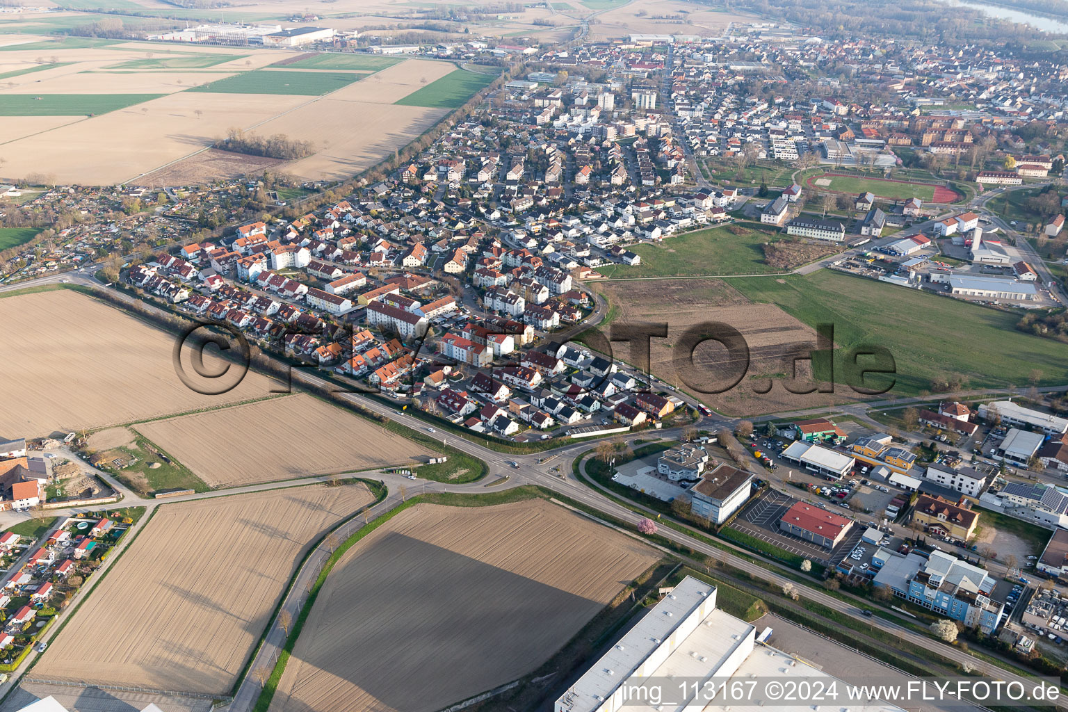 Photographie aérienne de Breisach am Rhein dans le département Bade-Wurtemberg, Allemagne