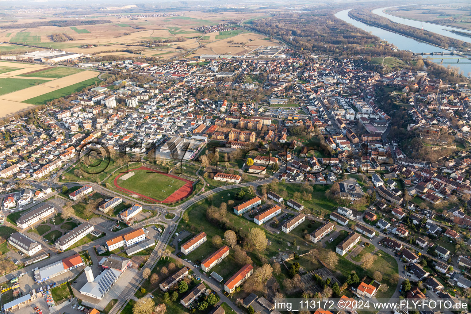 Breisach am Rhein dans le département Bade-Wurtemberg, Allemagne hors des airs