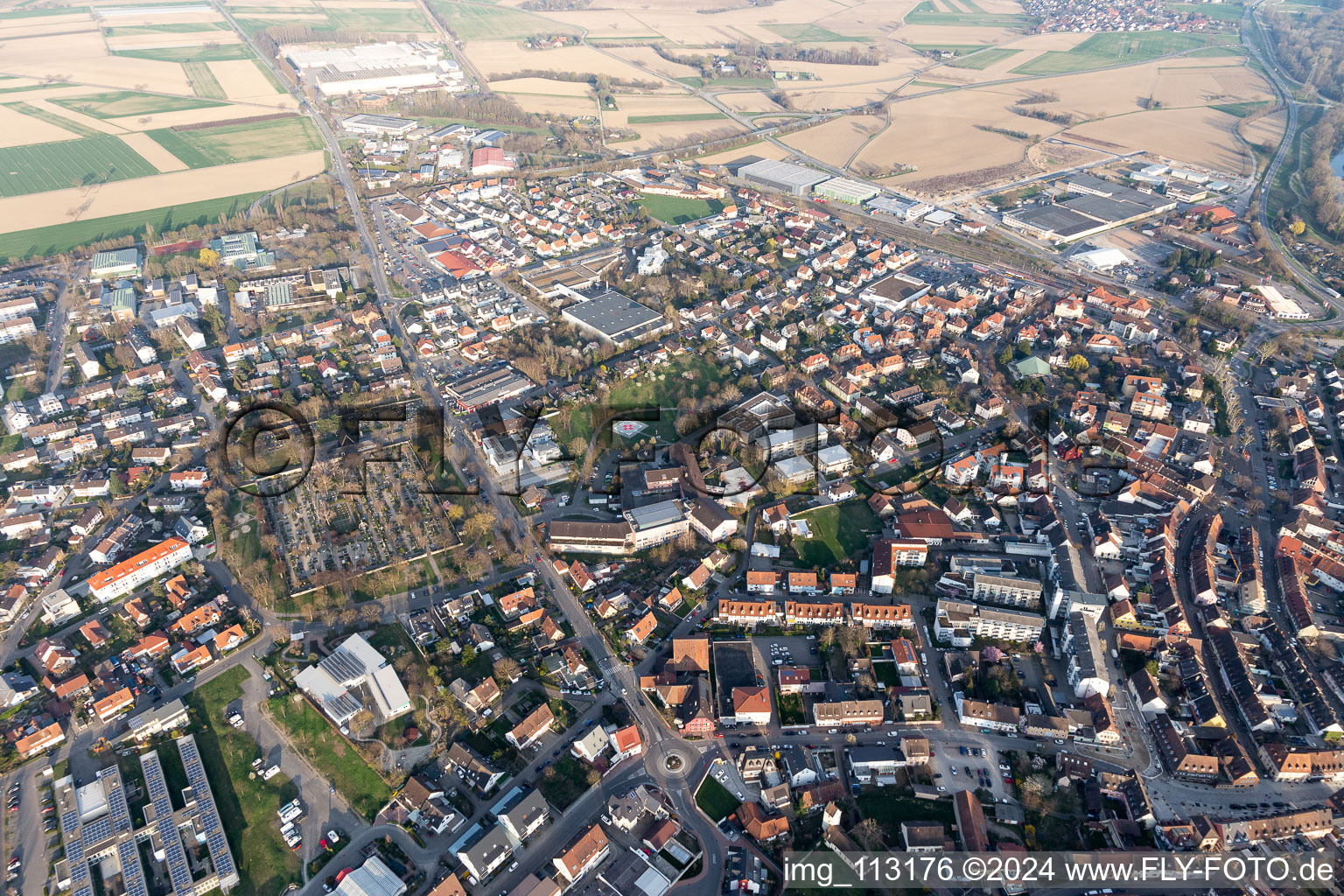 Breisach am Rhein dans le département Bade-Wurtemberg, Allemagne vue d'en haut