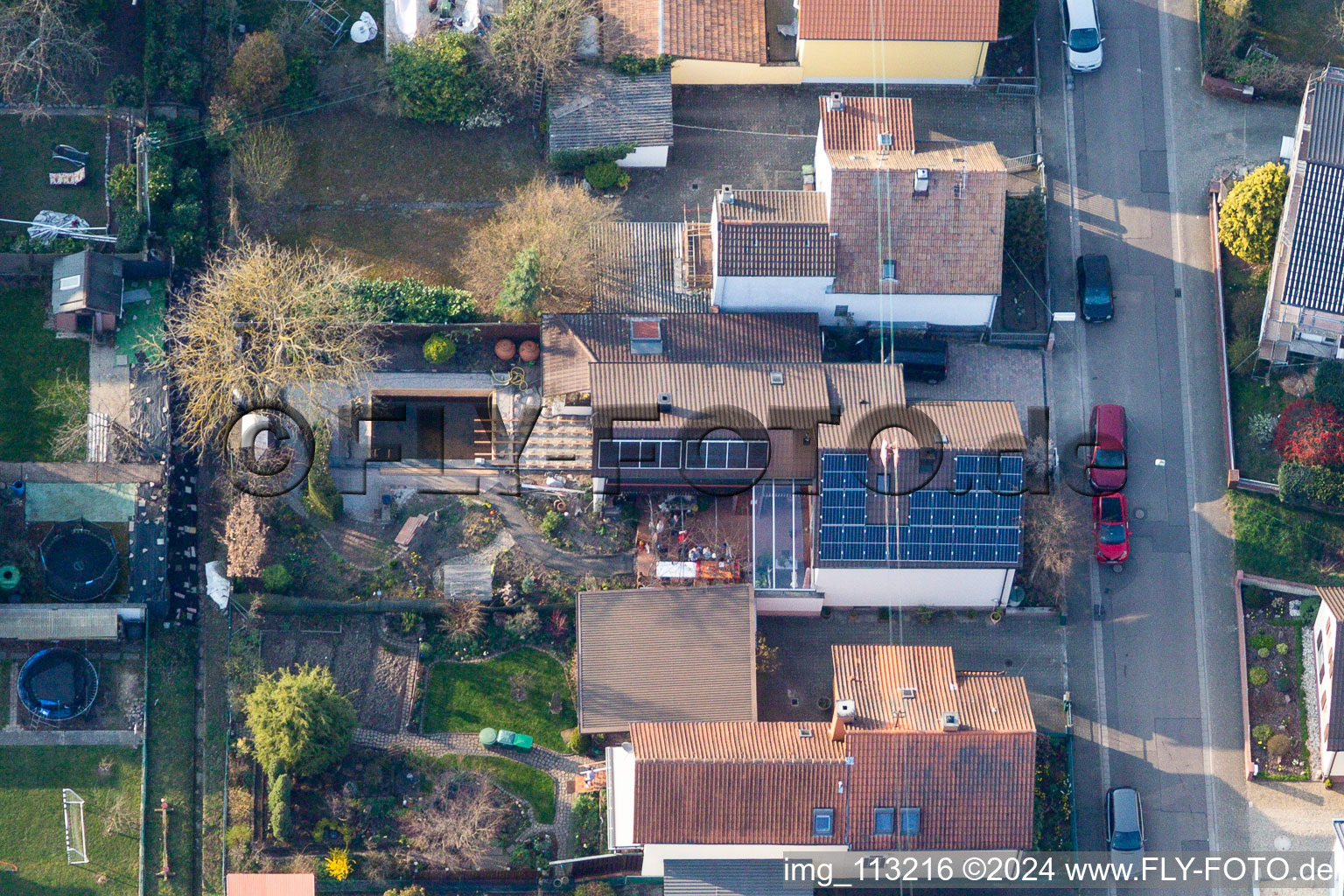Enregistrement par drone de Waldstr à Kandel dans le département Rhénanie-Palatinat, Allemagne