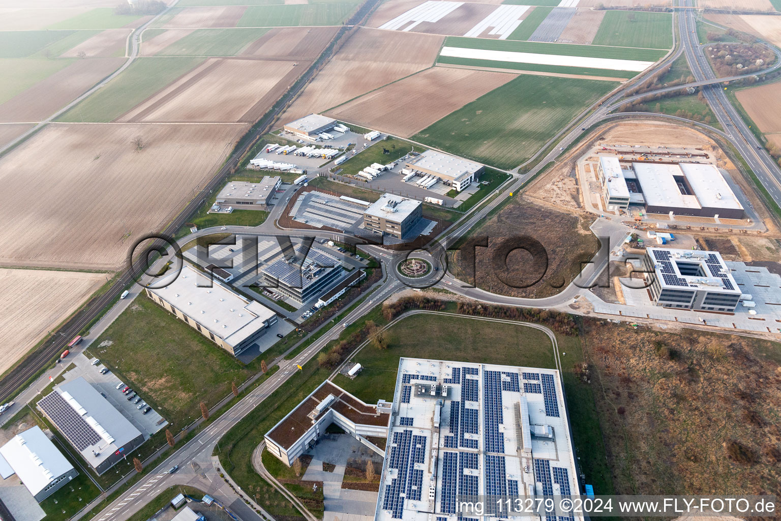 Enregistrement par drone de Rülzheim dans le département Rhénanie-Palatinat, Allemagne