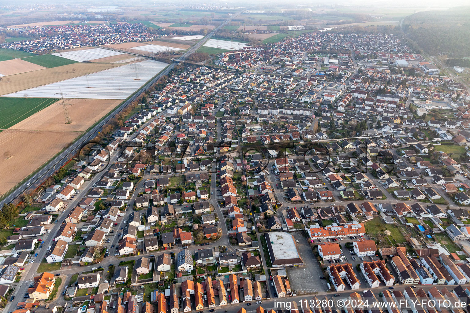 Image drone de Rülzheim dans le département Rhénanie-Palatinat, Allemagne