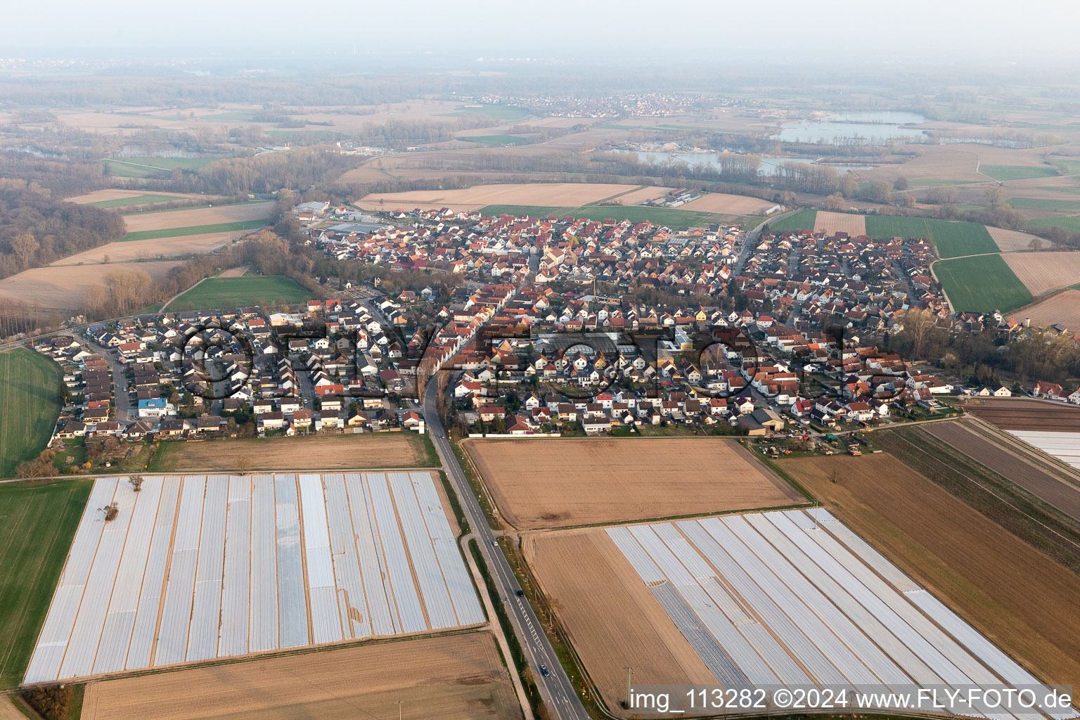 Vue d'oiseau de Kuhardt dans le département Rhénanie-Palatinat, Allemagne