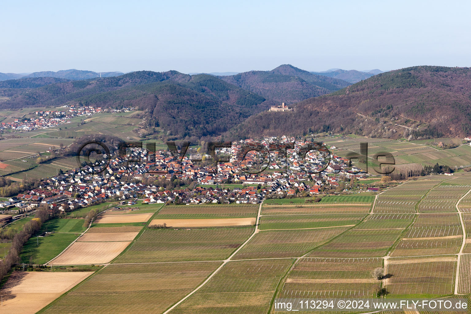 Klingenmünster dans le département Rhénanie-Palatinat, Allemagne vue d'en haut