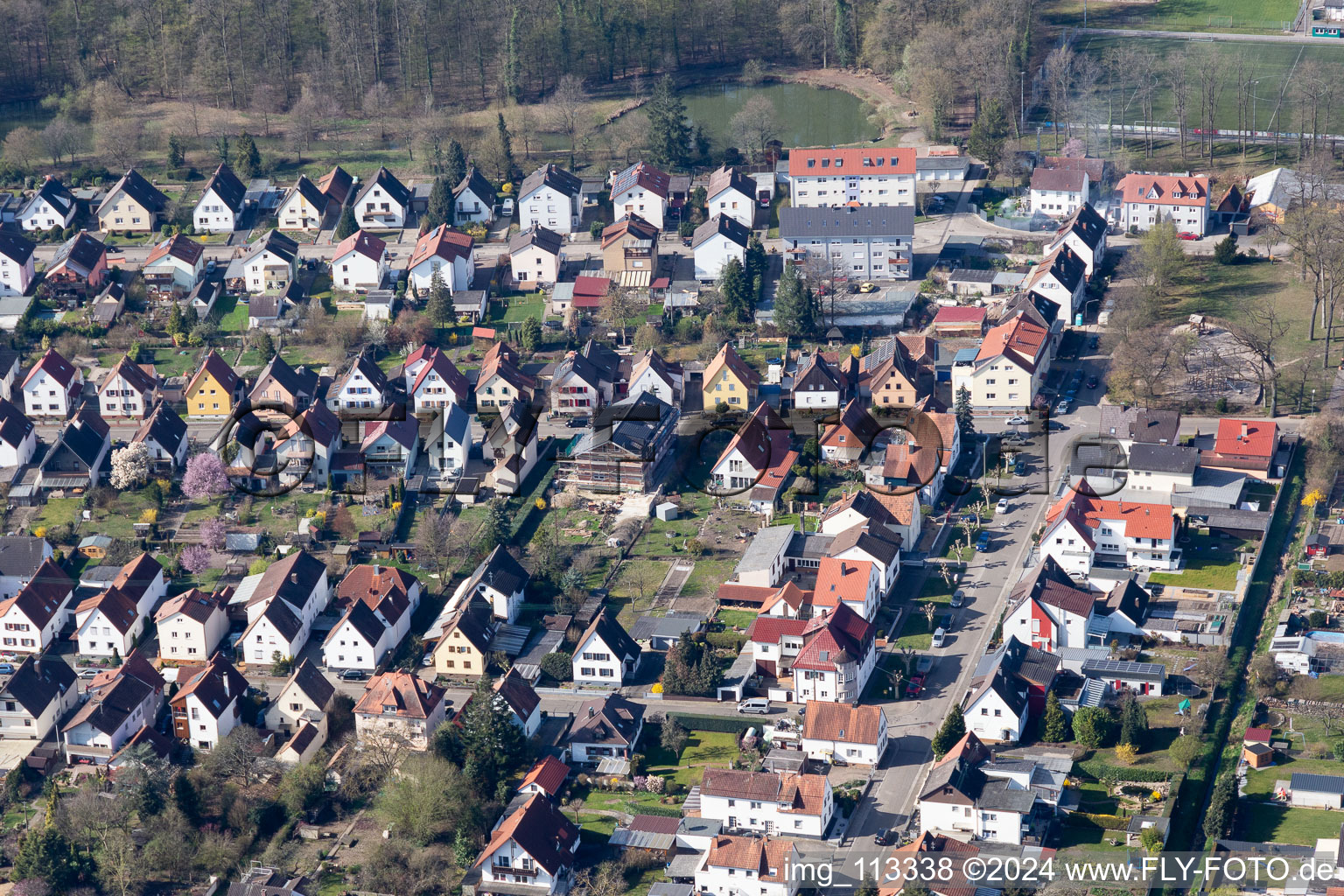 Vue aérienne de Règlement à Kandel dans le département Rhénanie-Palatinat, Allemagne