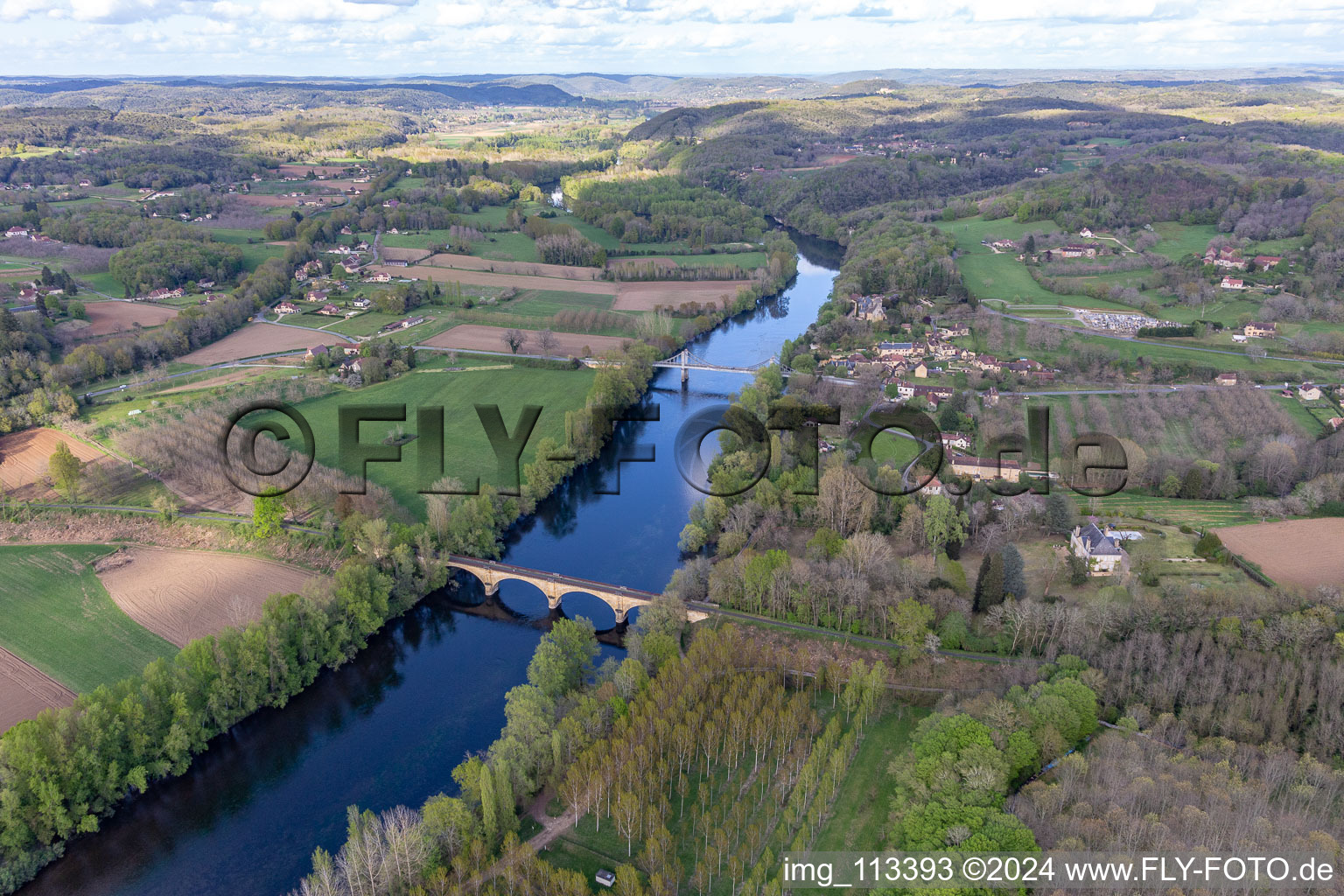 Vue aérienne de Dordogne à Carsac-Aillac dans le département Dordogne, France