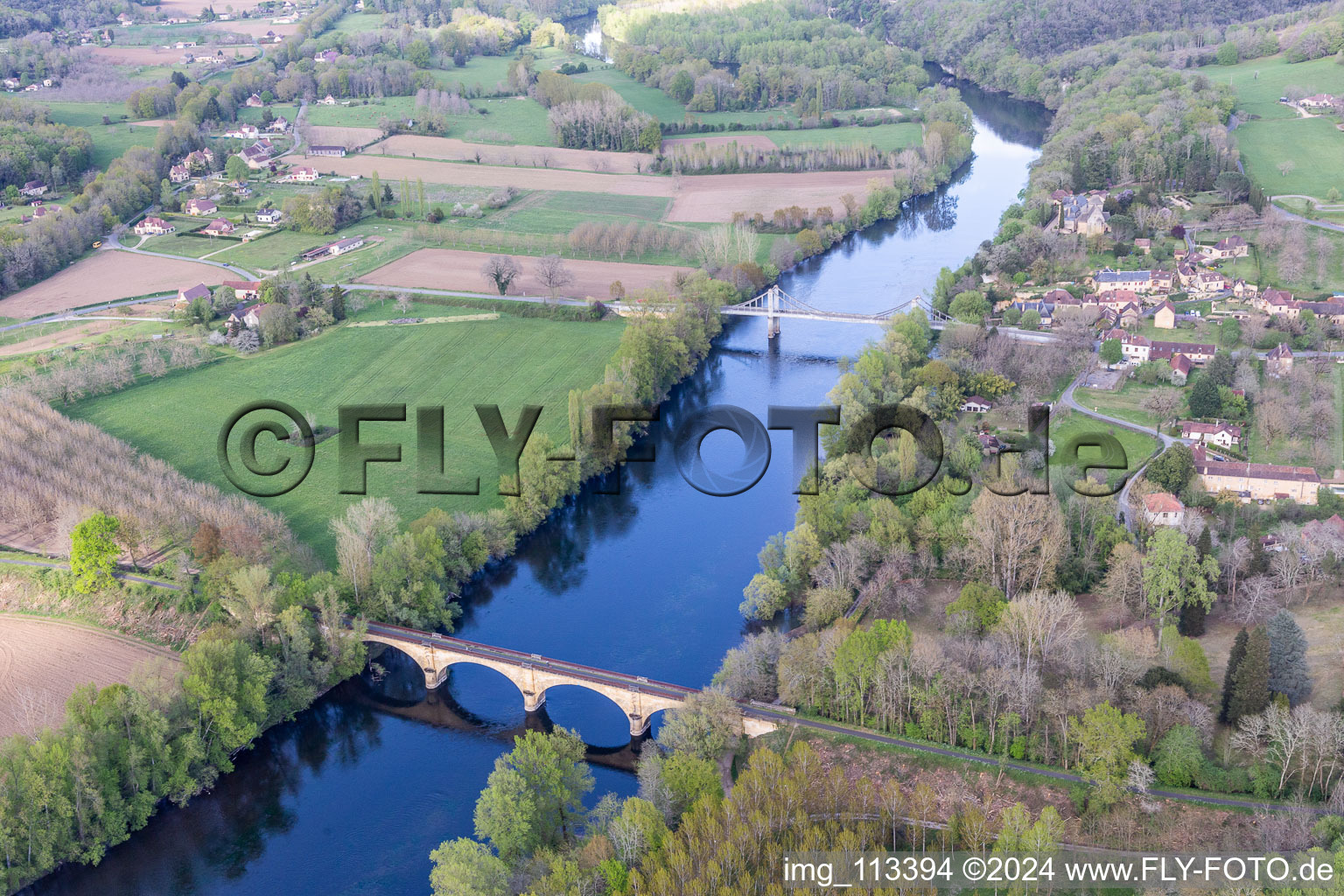 Vue aérienne de Dordogne à Carsac-Aillac dans le département Dordogne, France