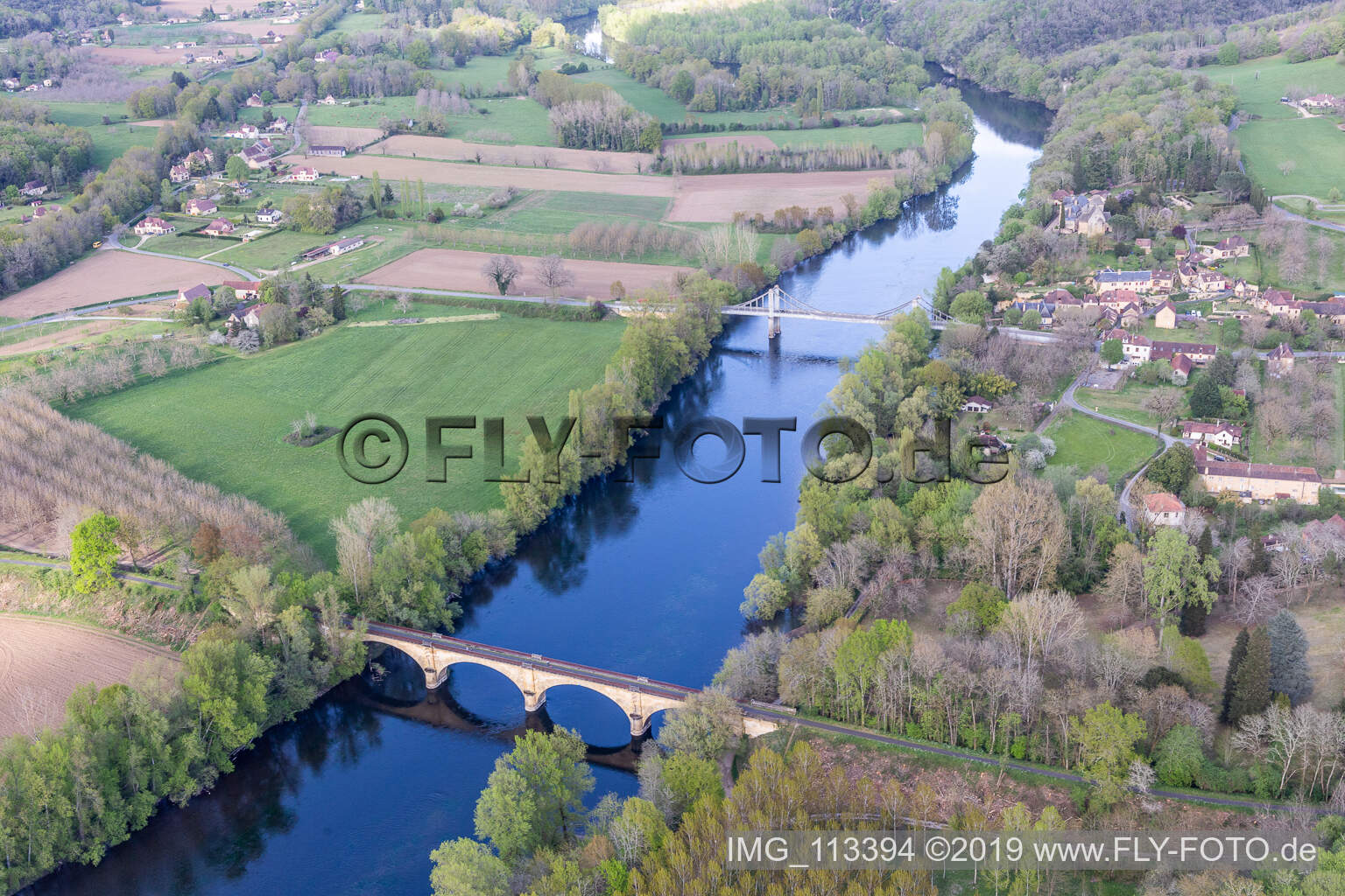 Vue aérienne de Dordogne à Carsac-Aillac dans le département Dordogne, France