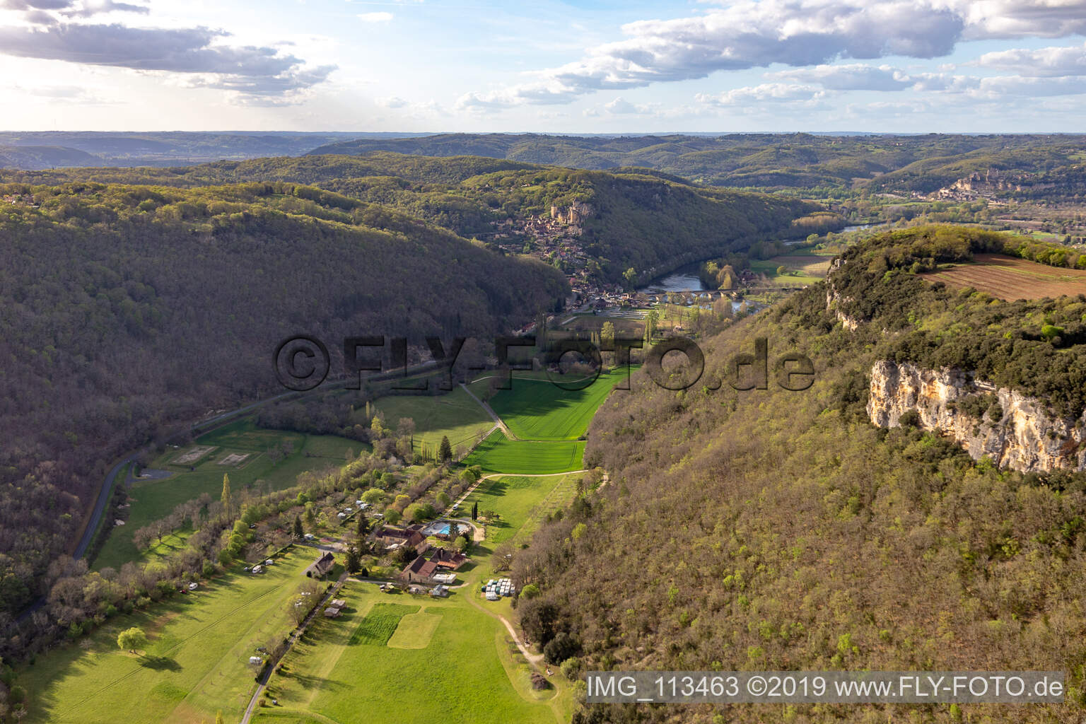 Photographie aérienne de Vallée du Céou à Castelnaud-la-Chapelle dans le département Dordogne, France