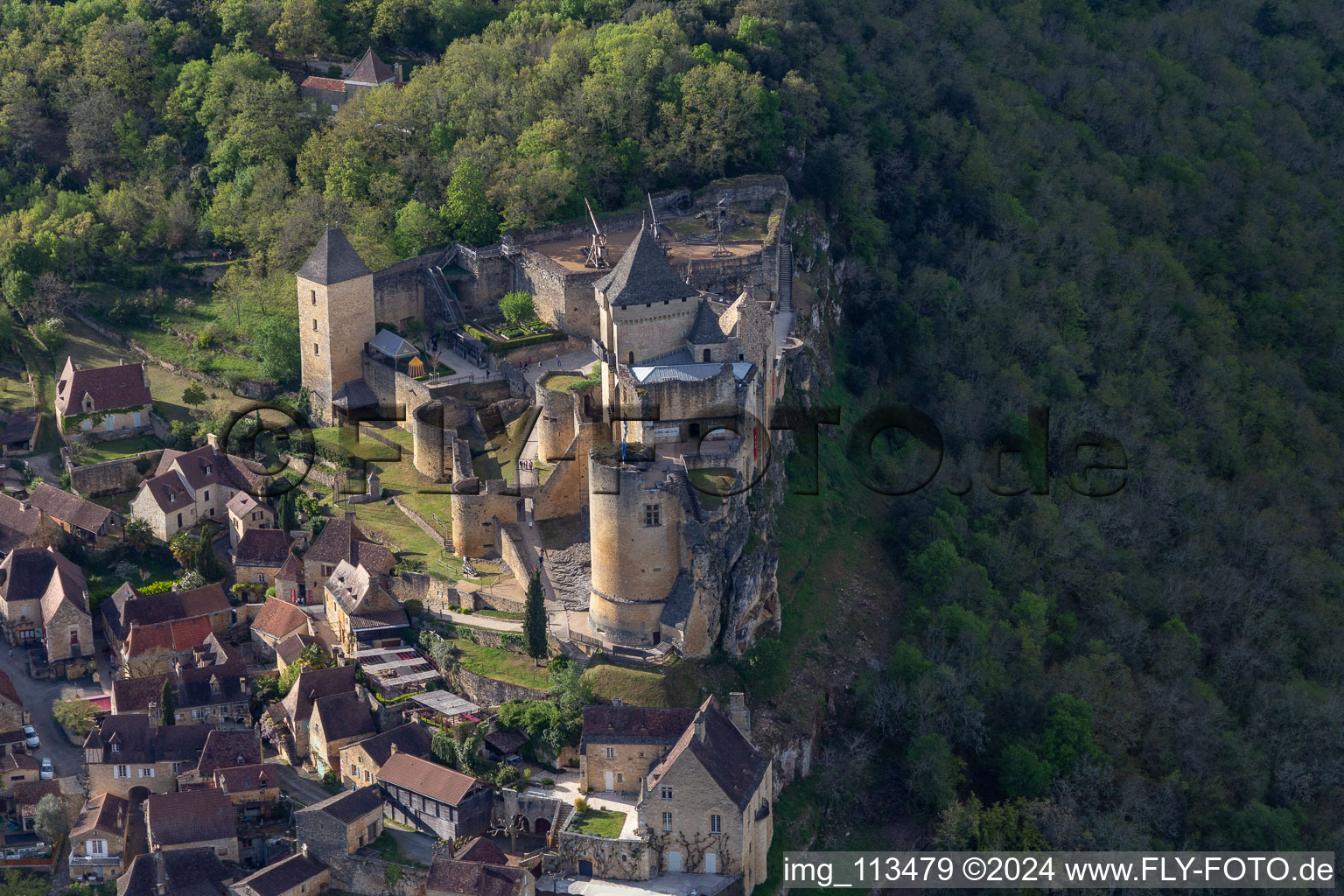 Photographie aérienne de Complexe du Château de Castelnaud-la-Chapelle à Castelnaud-la-Chapelle dans le département Dordogne, France