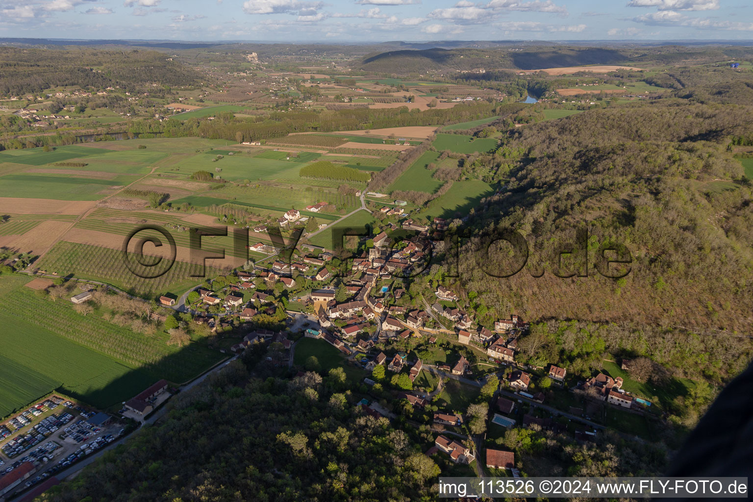 Vue aérienne de Allas-les-Mines dans le département Dordogne, France