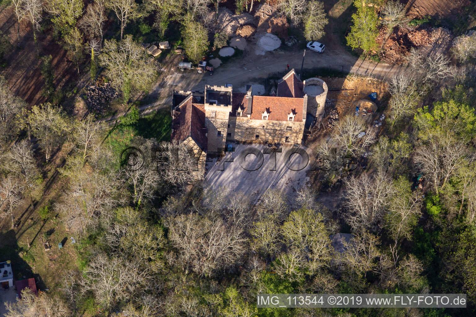 Photographie aérienne de Lou Castel à Castelnaud-la-Chapelle dans le département Dordogne, France