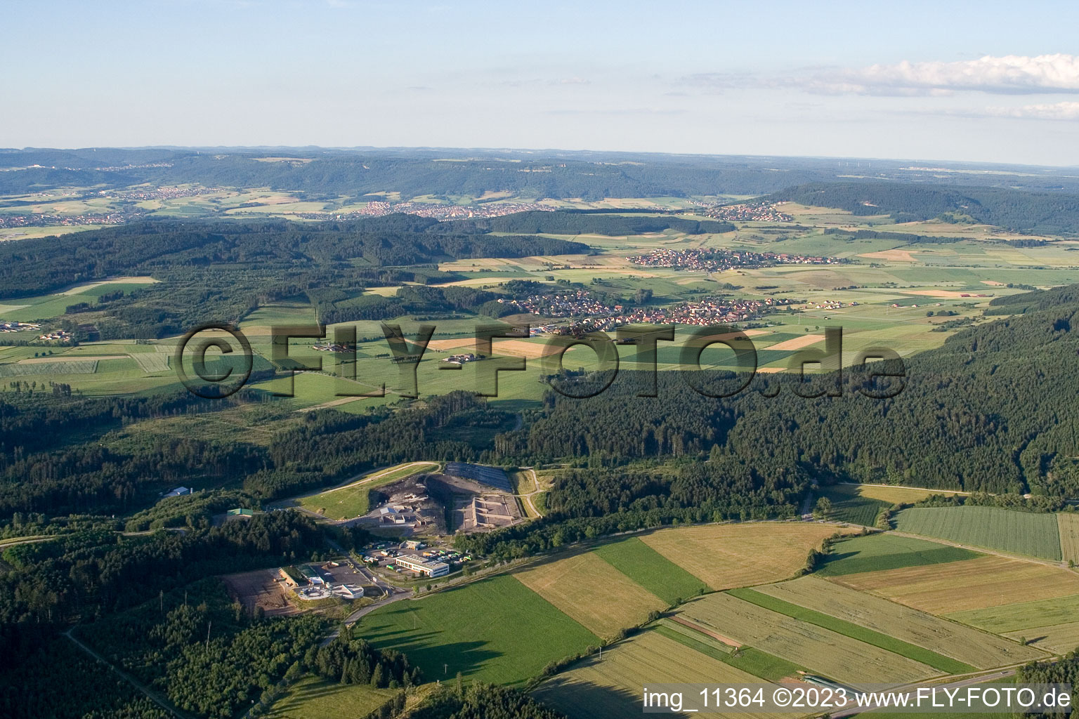 Vue aérienne de Tuningen dans le département Bade-Wurtemberg, Allemagne