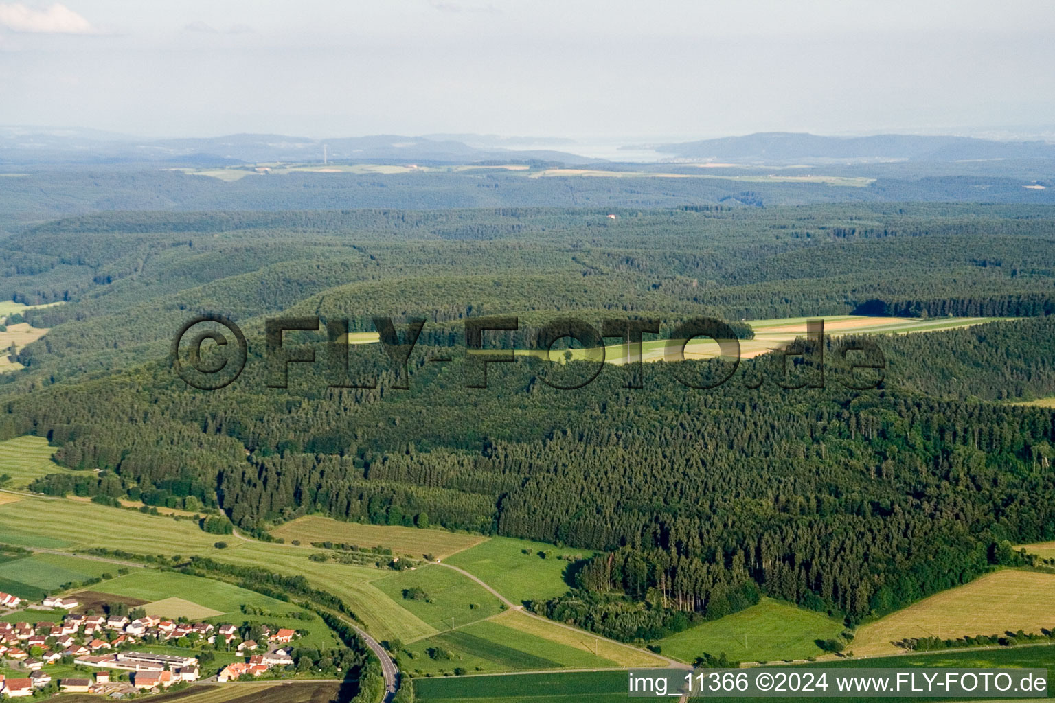 Vue aérienne de Tuningen dans le département Bade-Wurtemberg, Allemagne