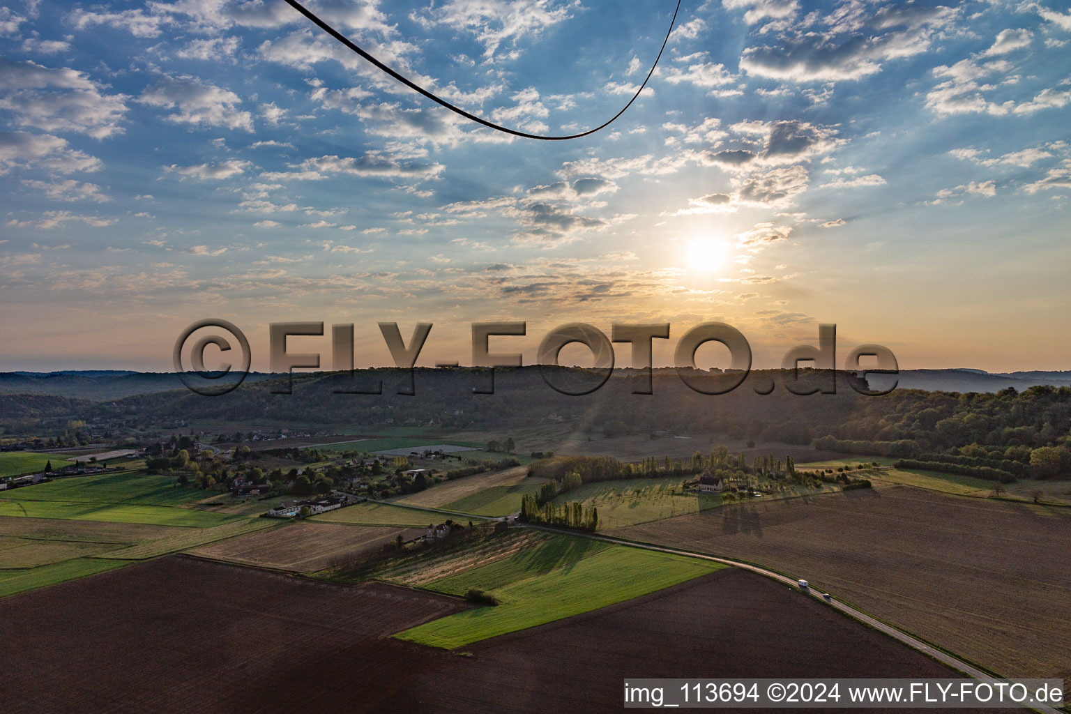 Vézac dans le département Dordogne, France hors des airs