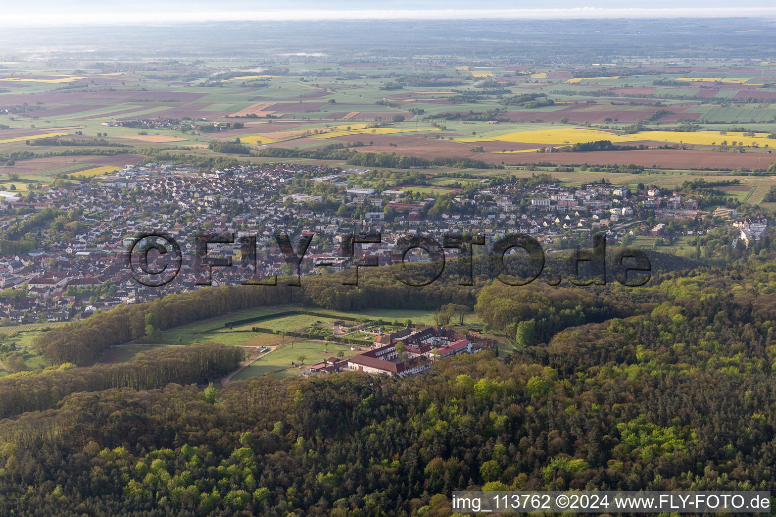 Bad Bergzabern dans le département Rhénanie-Palatinat, Allemagne vue d'en haut