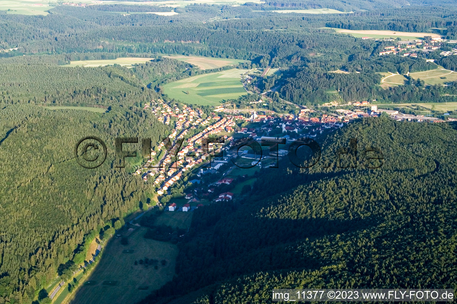 Immendingen dans le département Bade-Wurtemberg, Allemagne vu d'un drone
