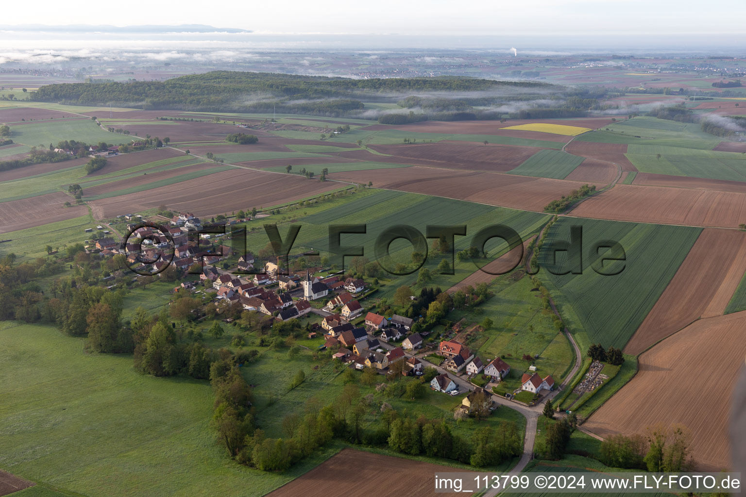 Photographie aérienne de Cleebourg dans le département Bas Rhin, France