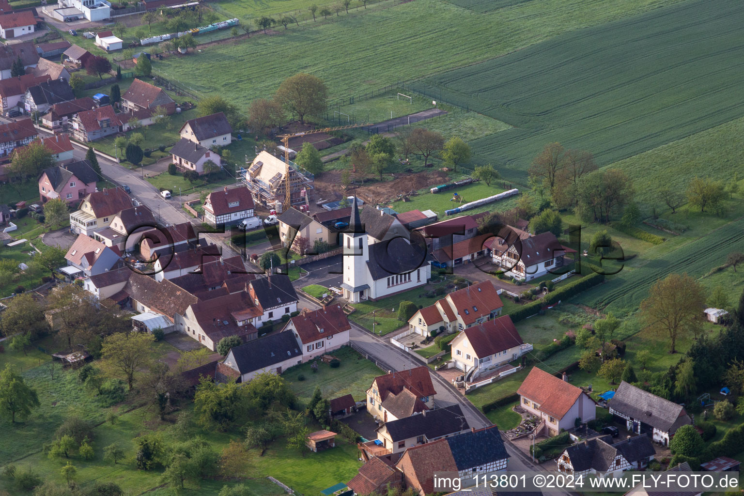 Cleebourg dans le département Bas Rhin, France d'en haut