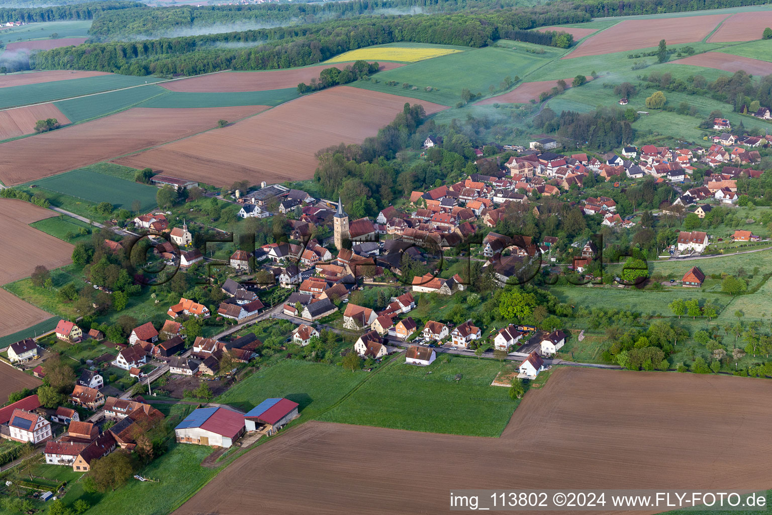 Photographie aérienne de Drachenbronn-Birlenbach dans le département Bas Rhin, France