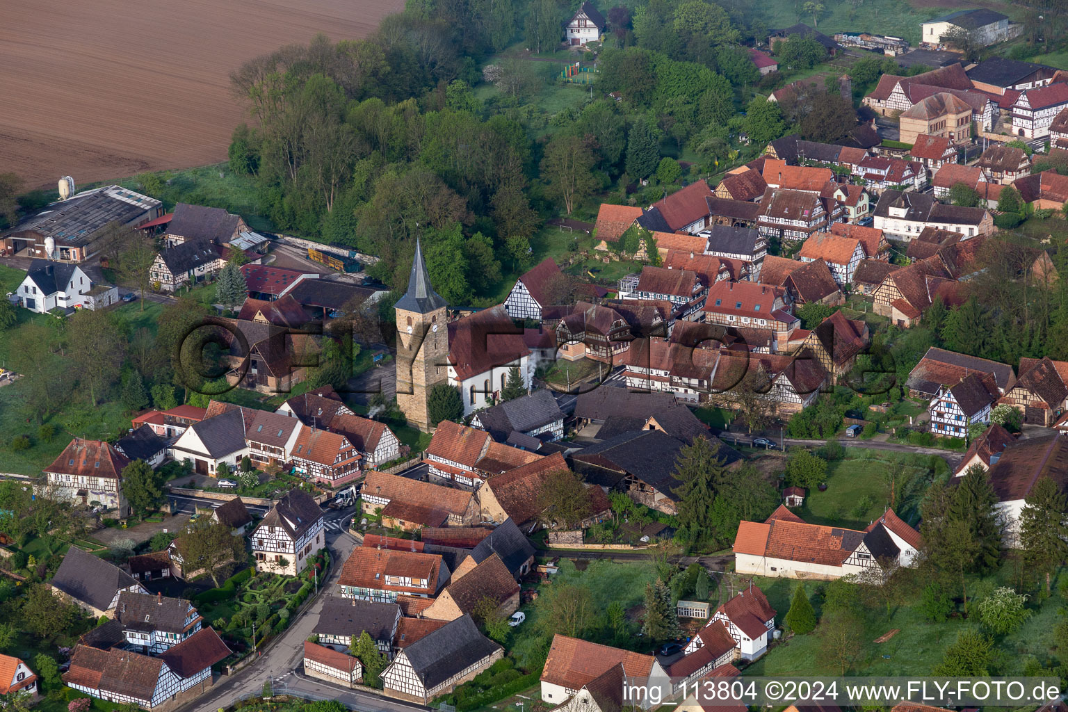 Drachenbronn-Birlenbach dans le département Bas Rhin, France d'en haut