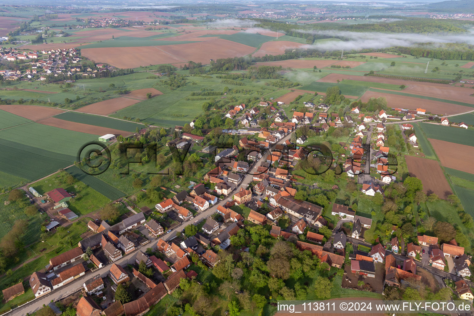 Image drone de Retschwiller dans le département Bas Rhin, France