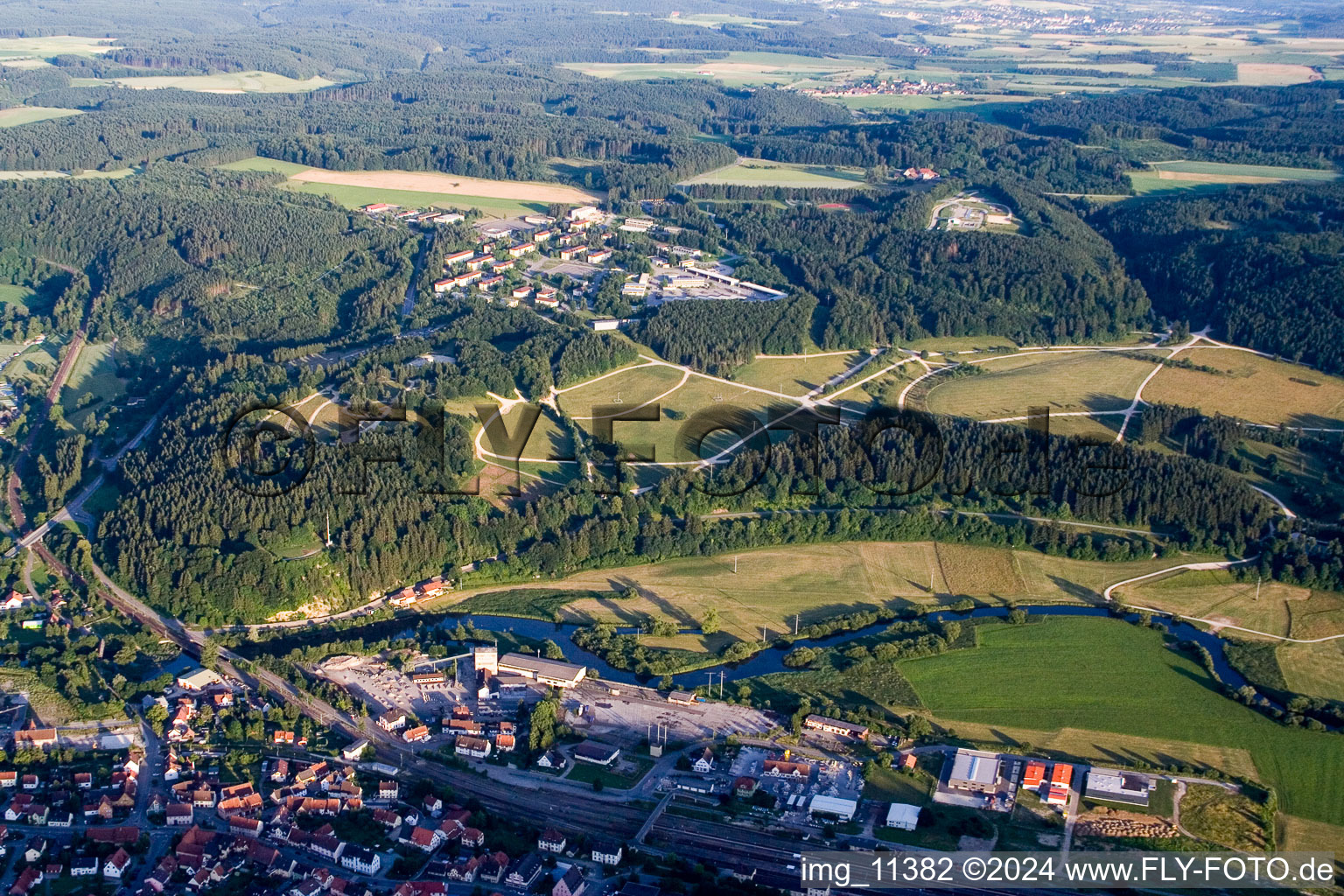 Vue aérienne de Terrain de golf à Bildstöckle à Immendingen dans le département Bade-Wurtemberg, Allemagne