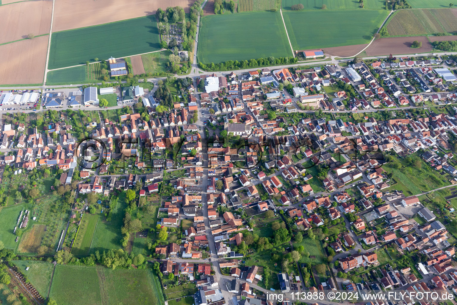 Steinfeld dans le département Rhénanie-Palatinat, Allemagne vue du ciel