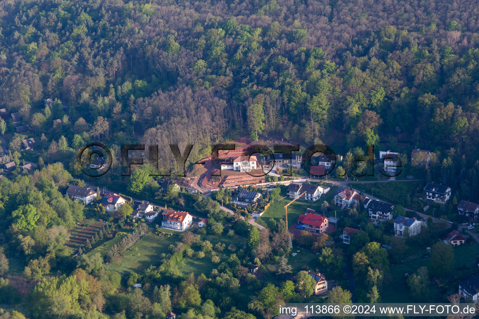 Image drone de Leinsweiler dans le département Rhénanie-Palatinat, Allemagne