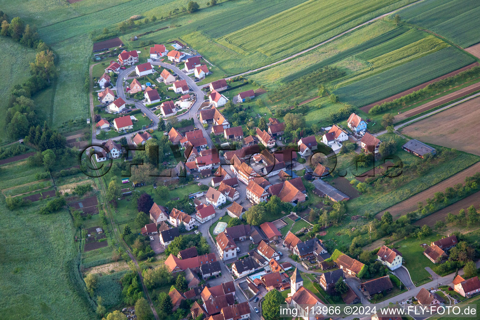 Cleebourg dans le département Bas Rhin, France hors des airs