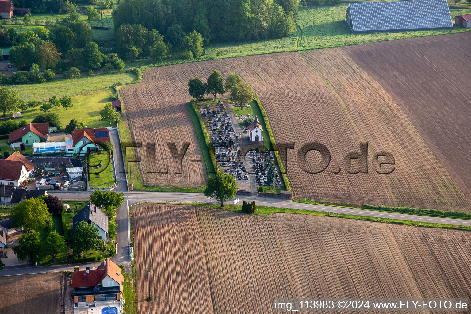 Salmbach dans le département Bas Rhin, France vu d'un drone