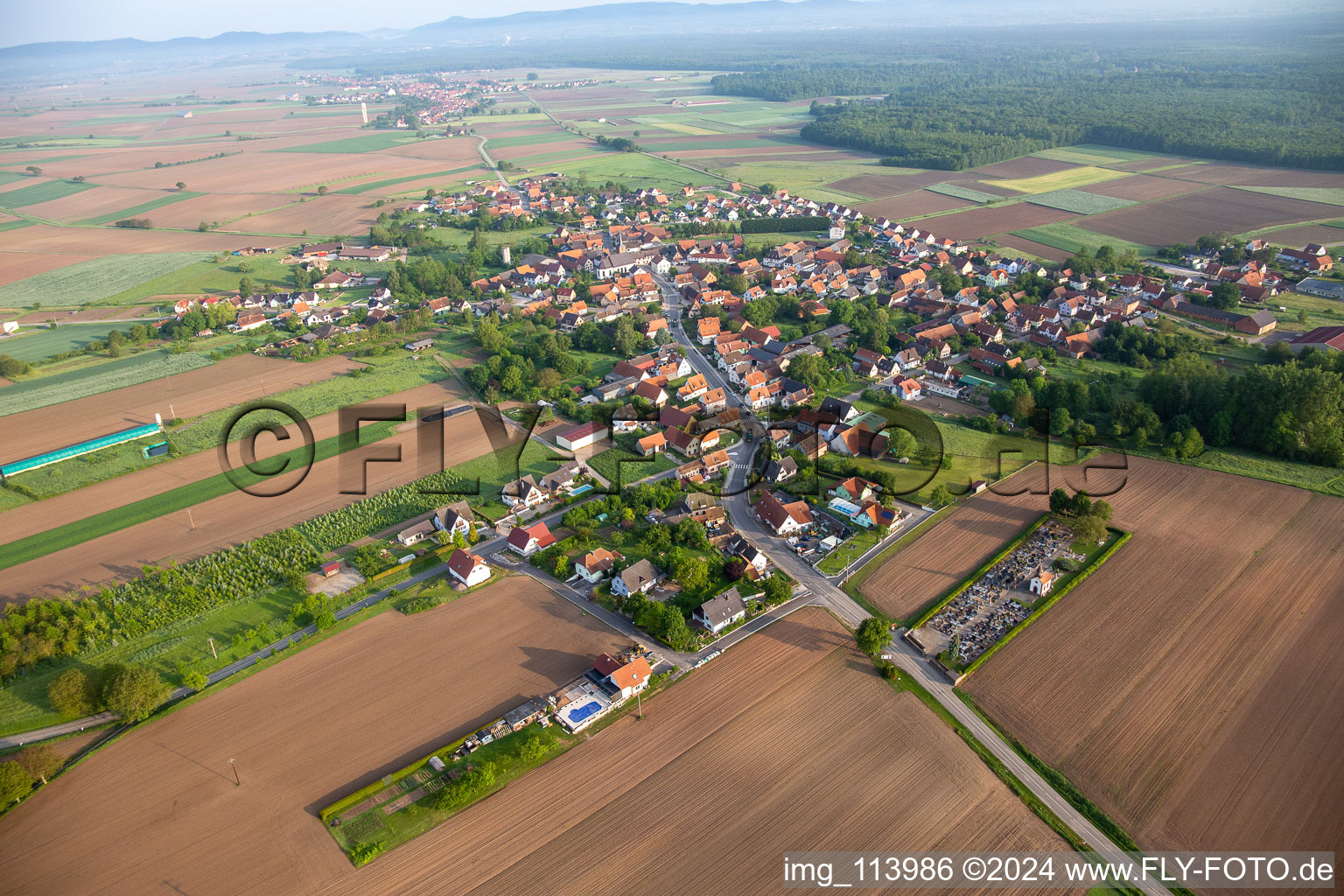 Photographie aérienne de Salmbach dans le département Bas Rhin, France