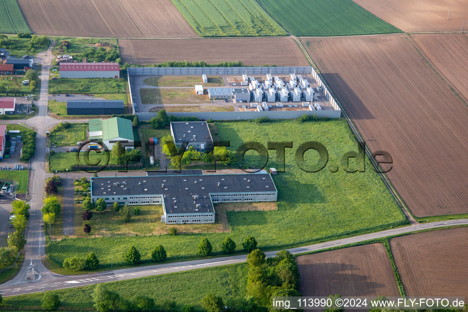 Niederlauterbach dans le département Bas Rhin, France d'en haut