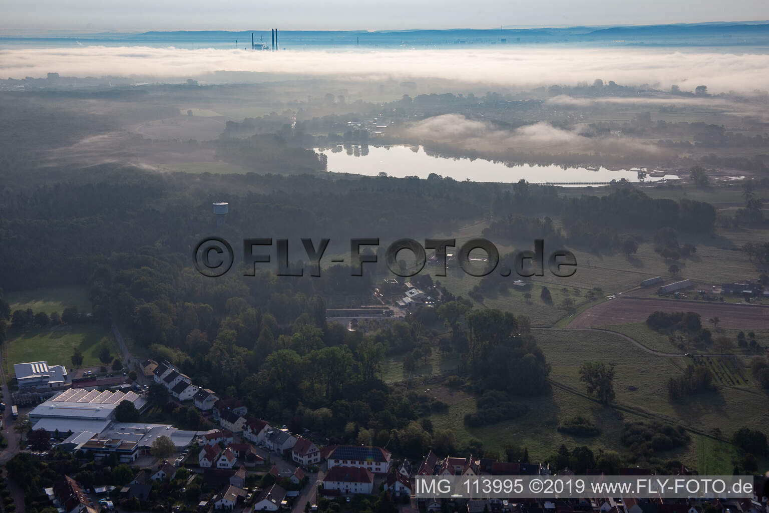 Vue aérienne de Pépinière Bienwald / Greentec à Berg dans le département Rhénanie-Palatinat, Allemagne