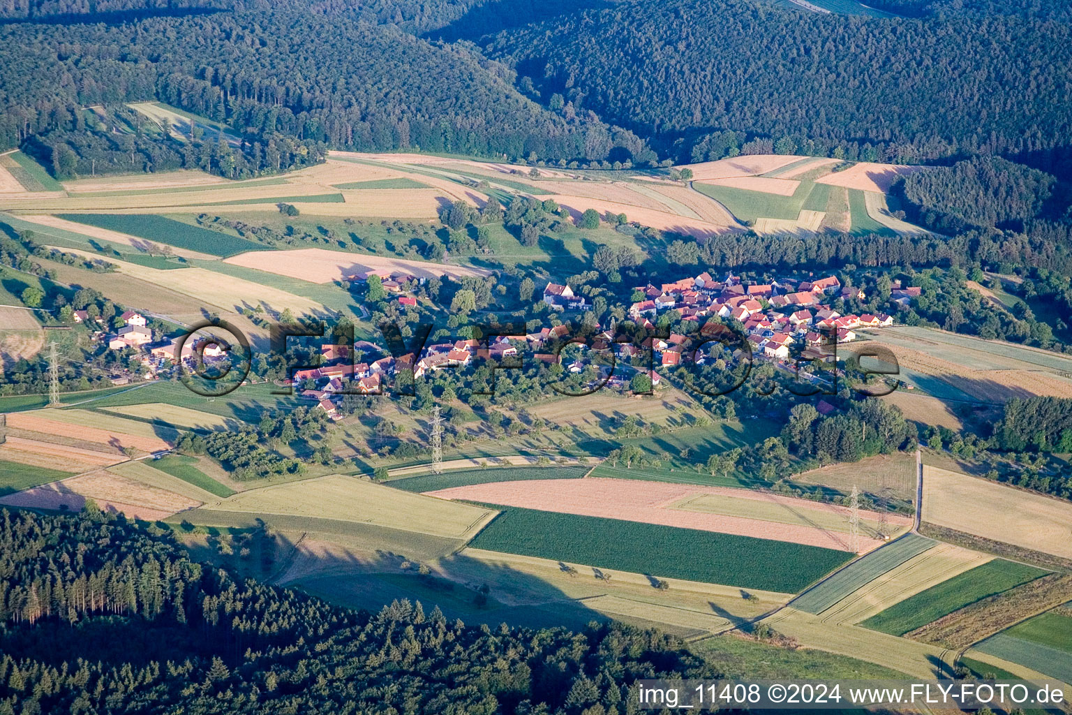 Vue aérienne de De l'est à le quartier Bargen in Engen dans le département Bade-Wurtemberg, Allemagne