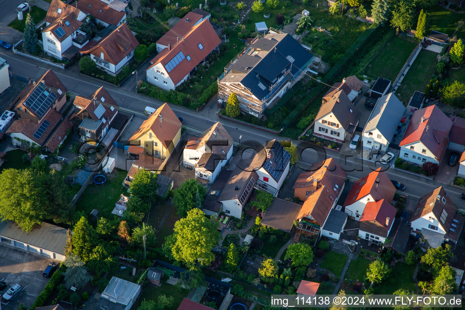 Kandel dans le département Rhénanie-Palatinat, Allemagne depuis l'avion