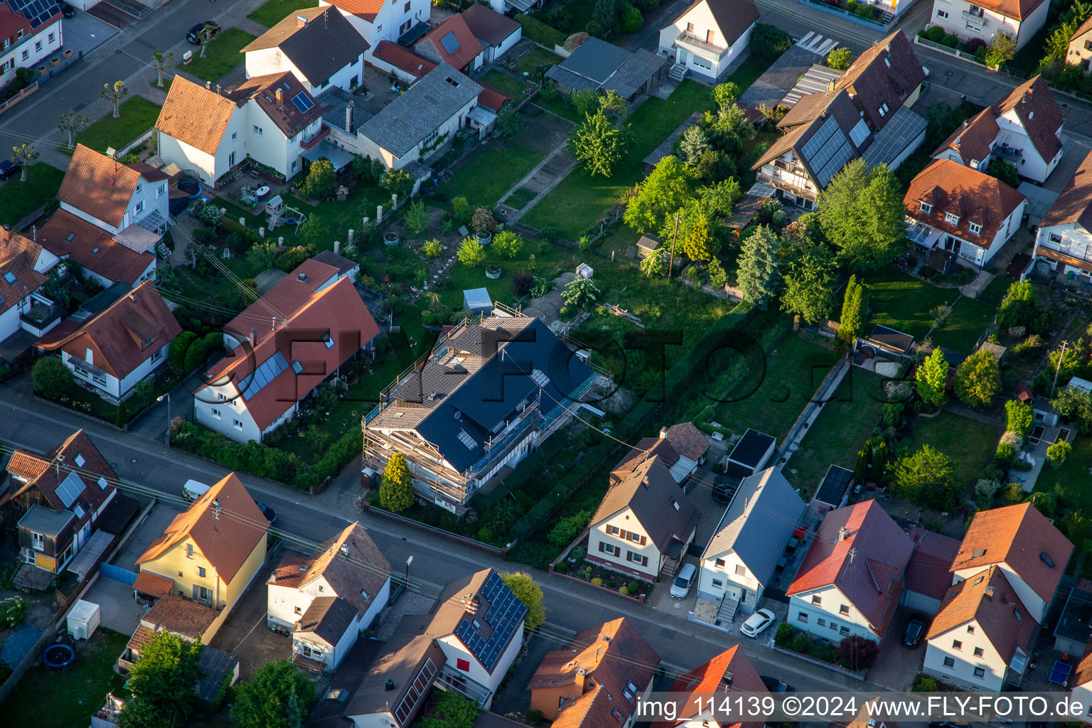 Vue d'oiseau de Kandel dans le département Rhénanie-Palatinat, Allemagne