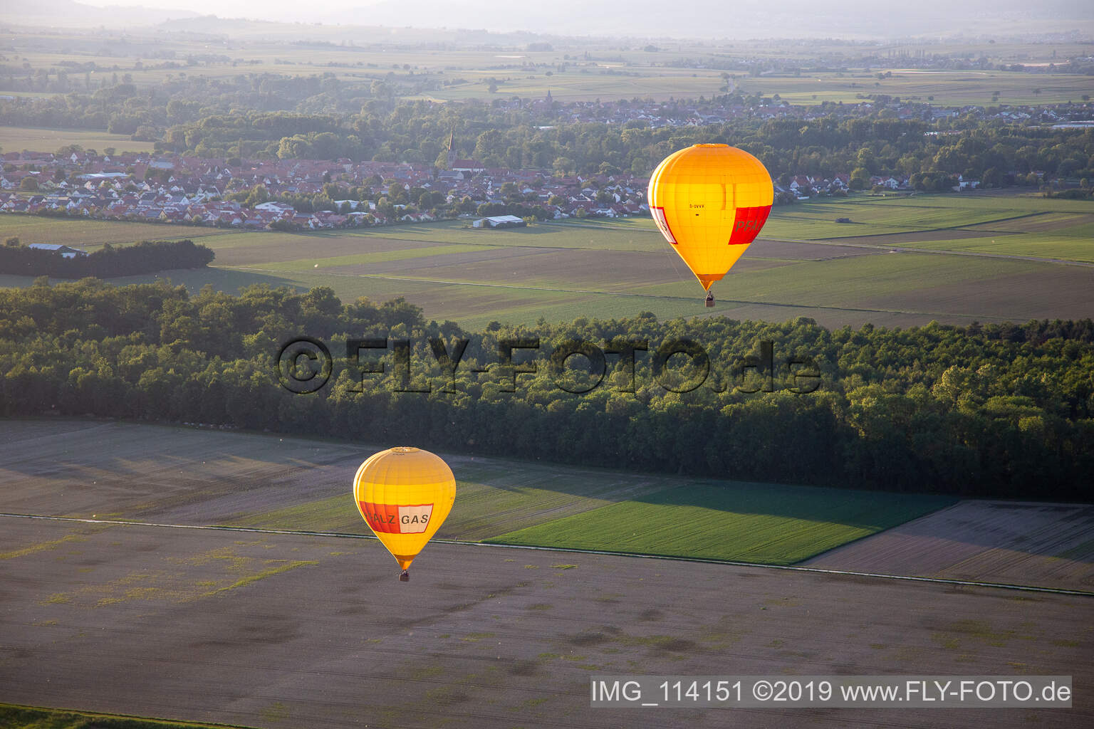 Photographie aérienne de Ballons jumeaux Pfalzgas à Kandel dans le département Rhénanie-Palatinat, Allemagne